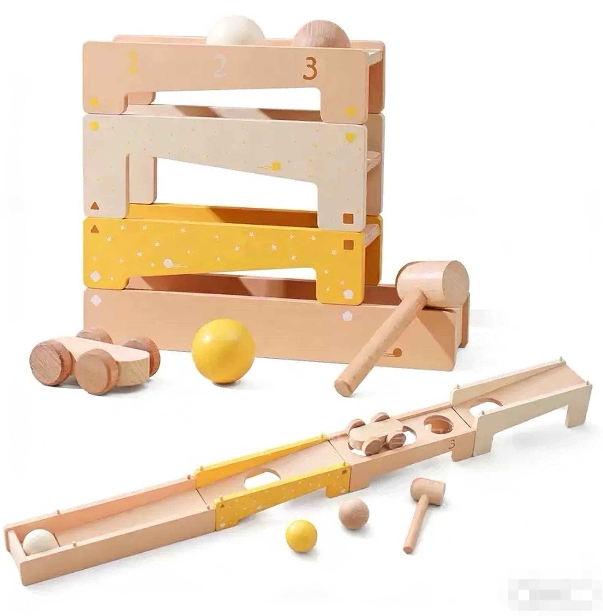 Rampa de Bolitas Montessori de Madera Montessori