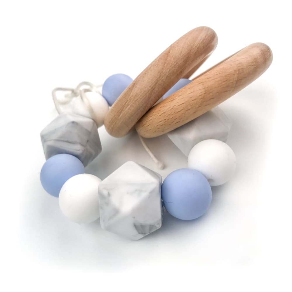 Mordillo de Silicona y Madera Montessori