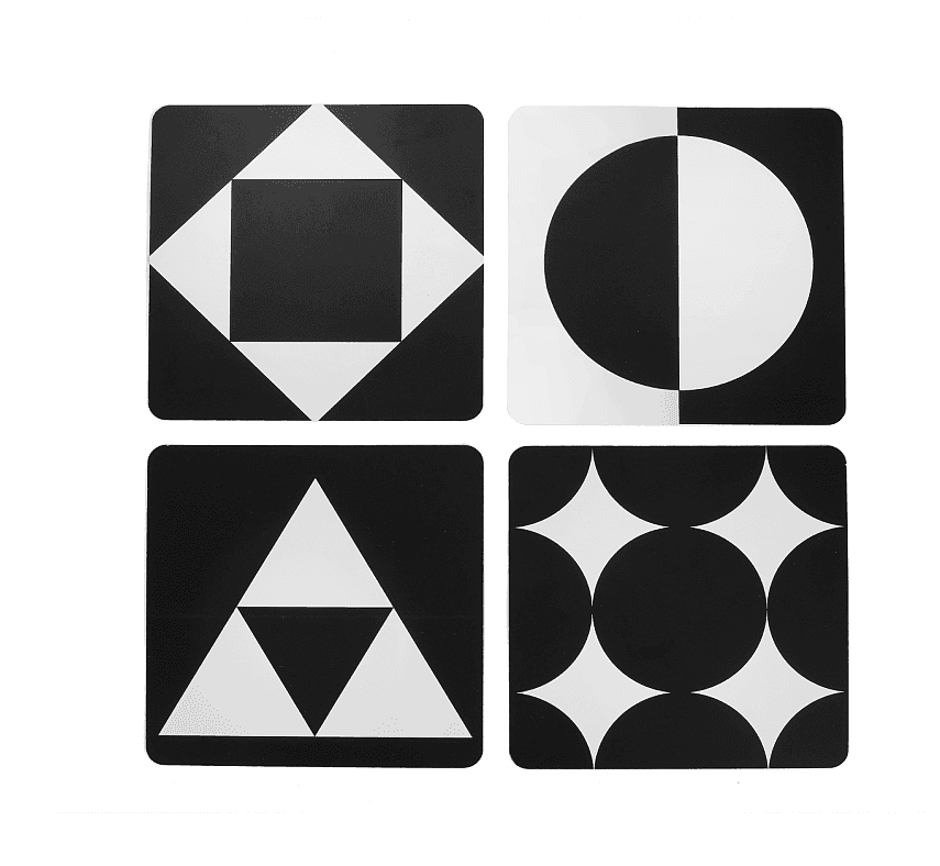 Tarjetas de Alto Contraste en Blanco y Negro Montessori